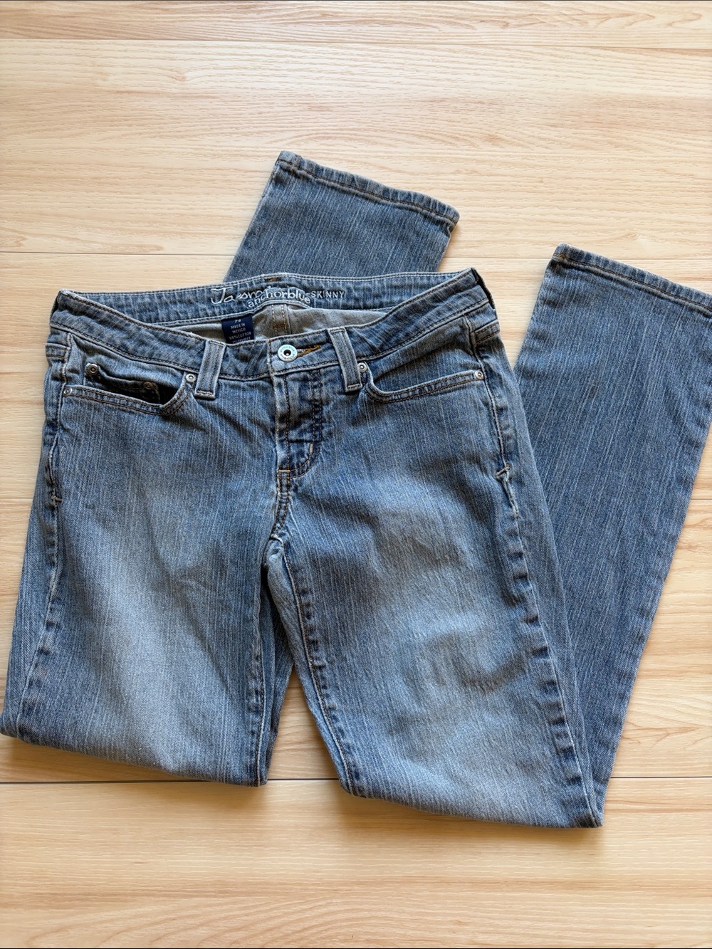 Y2K low rise boot cut acid wash jeans